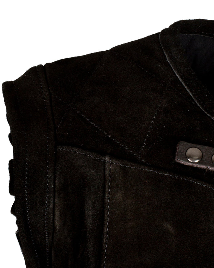 Garen-mokkanahkaliivi, lyhyt malli