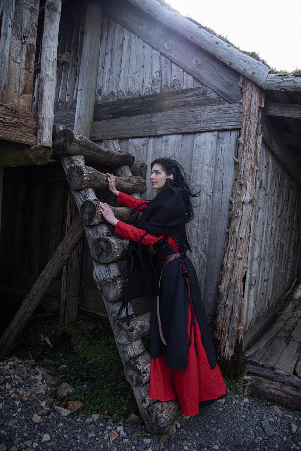 Leveä villahuopastola Ruth, musta