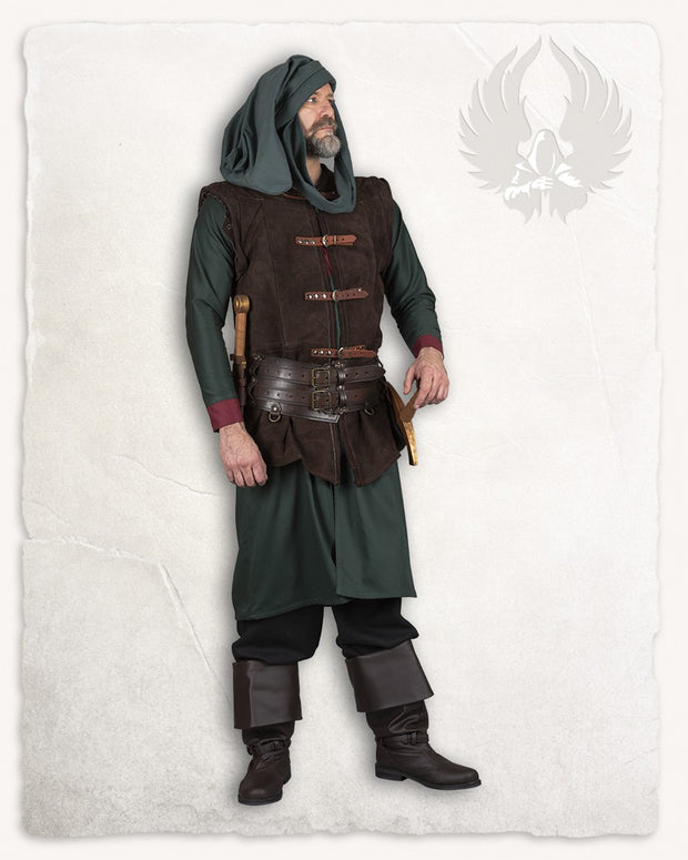 Garen-mokkanahkaliivi, lyhyt malli