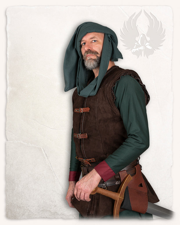 Garen-mokkanahkaliivi, lyhyt malli