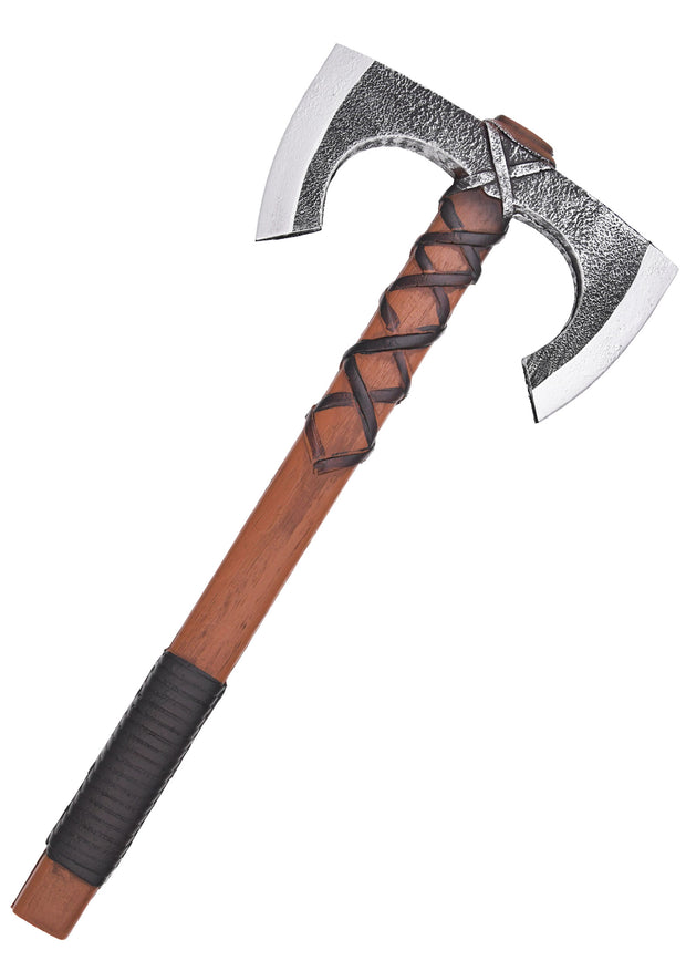 Jorvak - kaksiteräinen viikinkikirves 42cm (LARP)