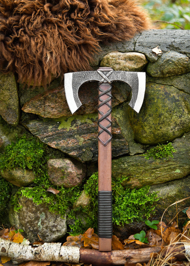 Jorvak - kaksiteräinen viikinkikirves 42cm (LARP)