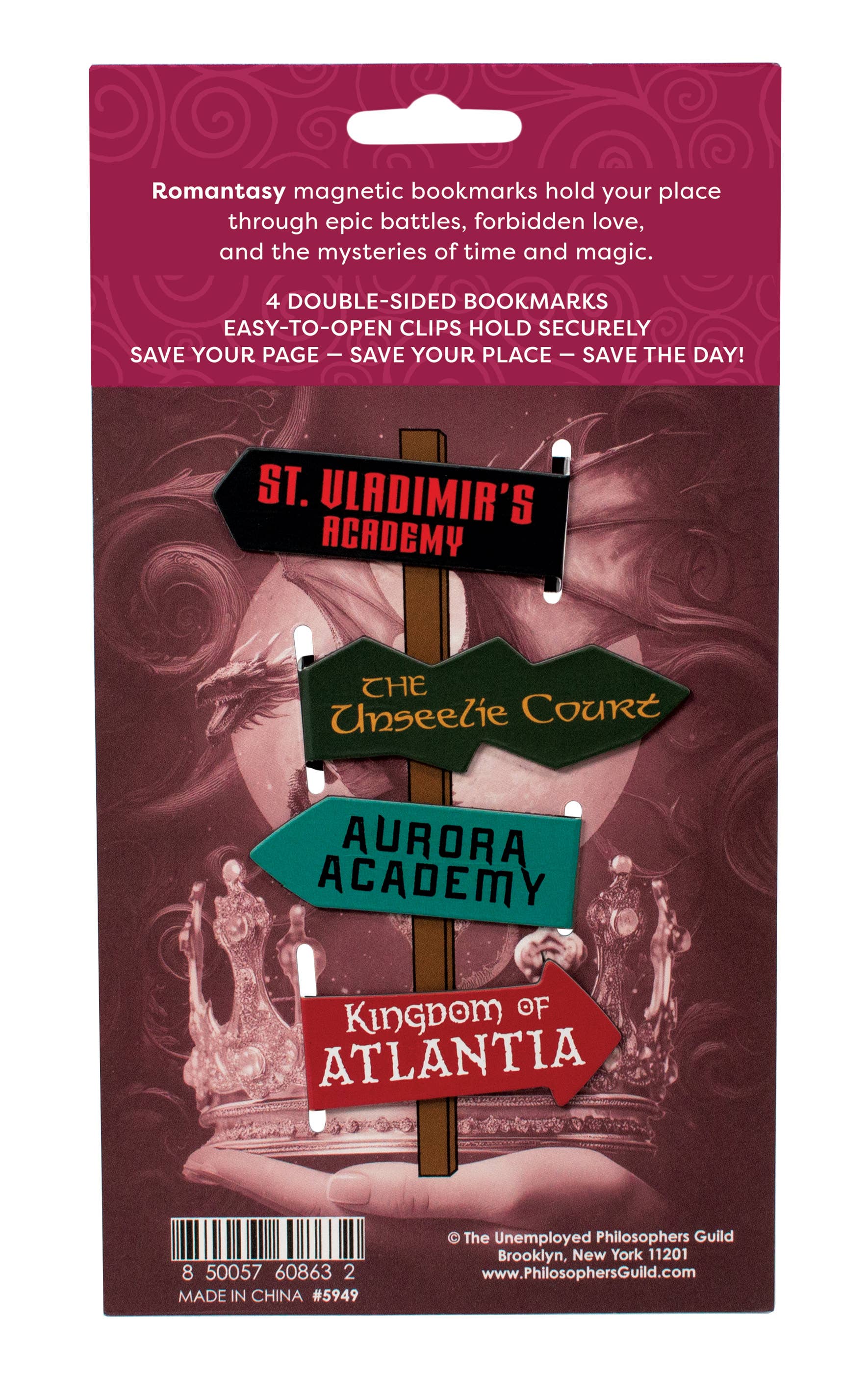 Literary Places -magneettikirjanmerkit (Romantasy Set)