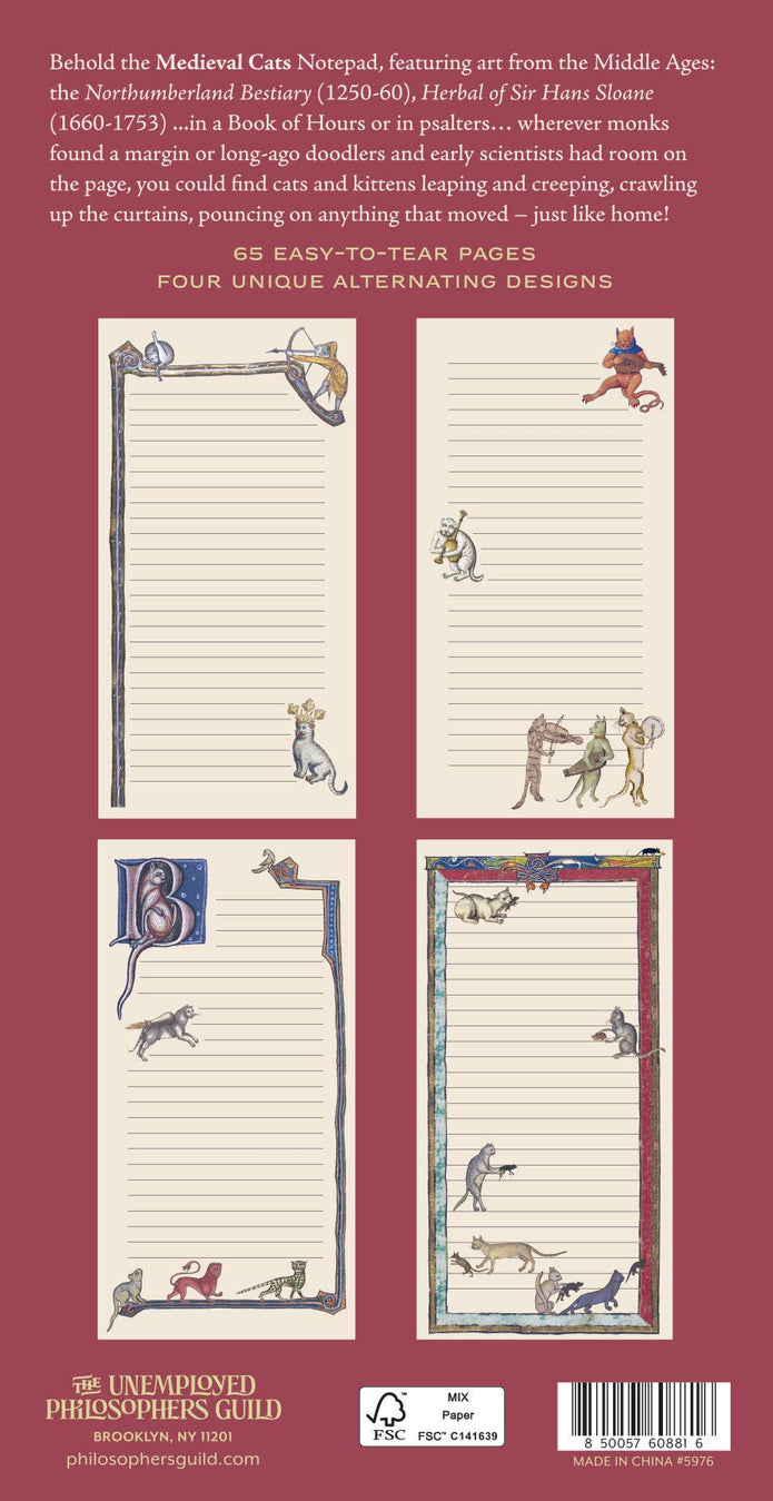 Medieval Cats -muistilehtiö