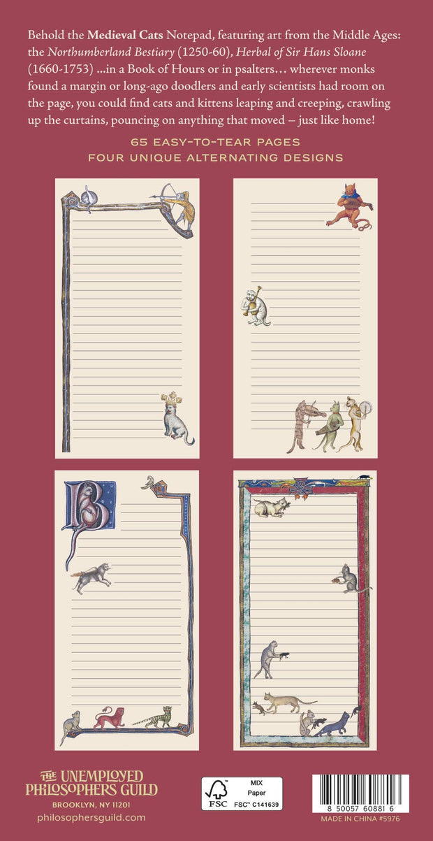 Medieval Cats -muistilehtiö