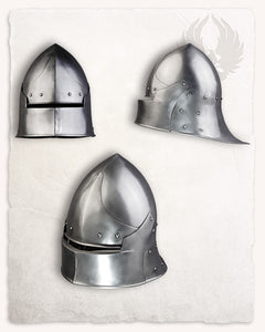 Kypärä, sallet, 1400-luku