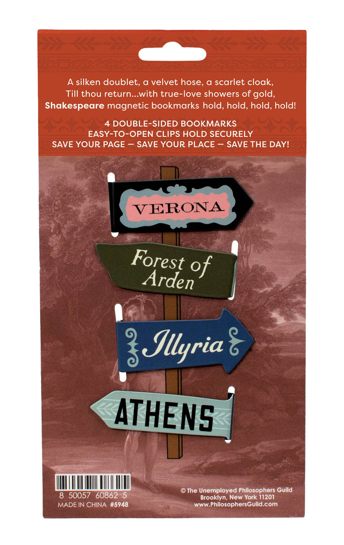 Literary Places -magneettikirjanmerkit (Shakespeare-setti)