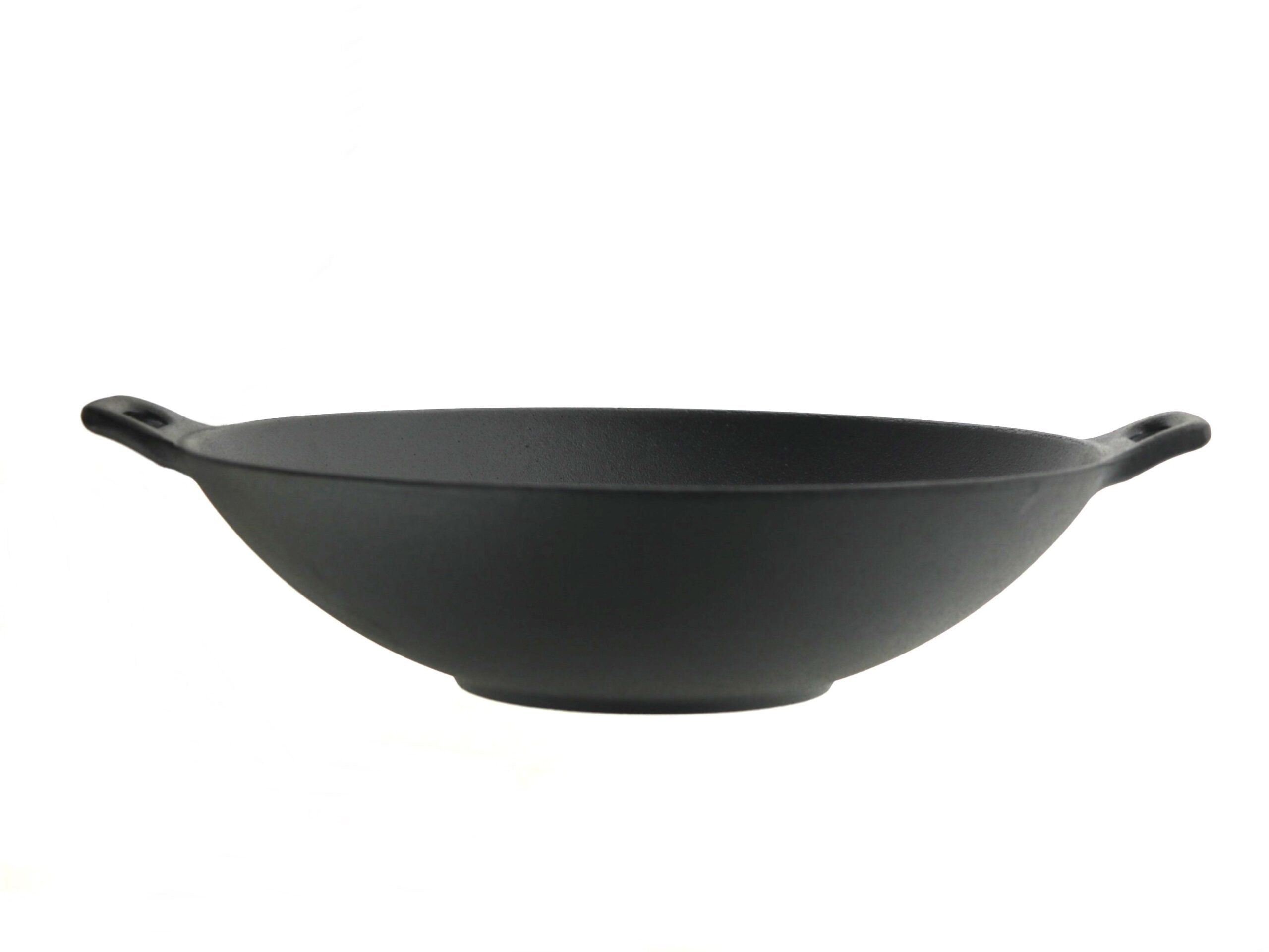Valurautainen wokkipannu tarjoiluun, 36 cm