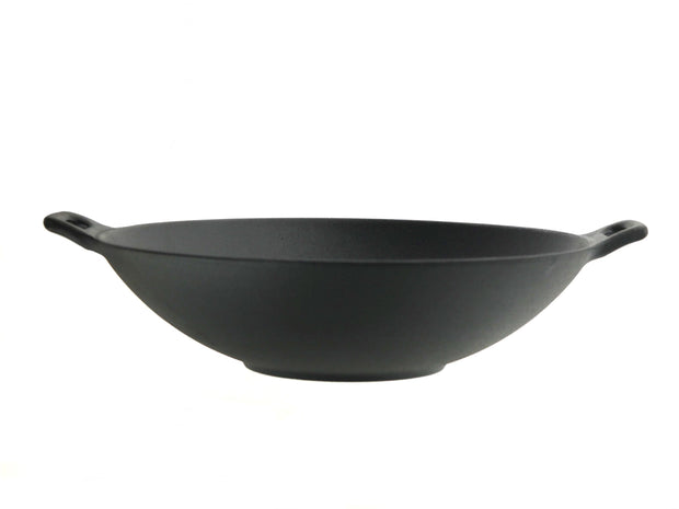 Valurautainen wokkipannu tarjoiluun, 36 cm