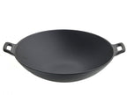 Valurautainen wokkipannu tarjoiluun, 36 cm